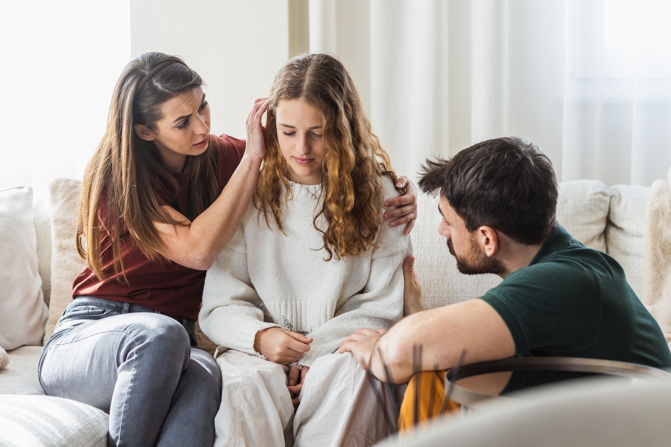 Consoling you're daughter after the loss of a loved one.